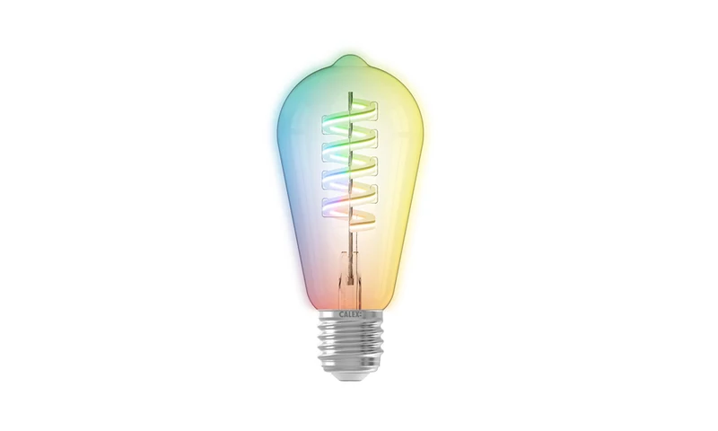 Calex Slimme Lamp - Wifi LED Filament Verlichting - E27 - Smart Bulb Helder - Rustiek - RGB en Warm Wit Licht