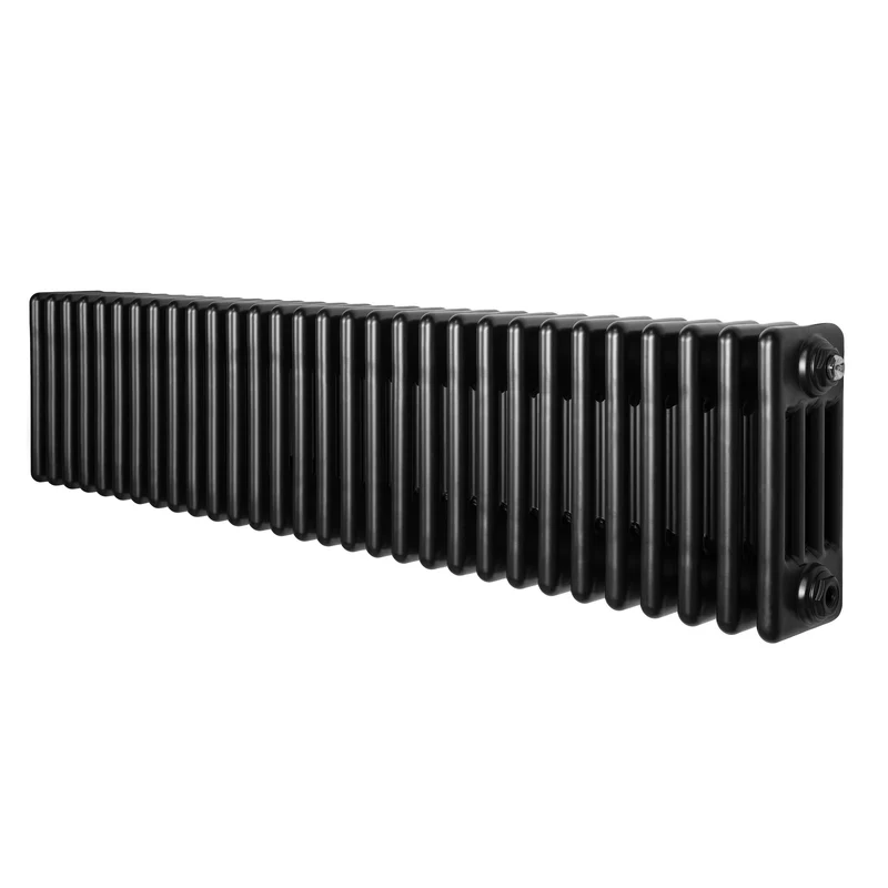 Traditionele 4-Kolom Radiator - 300 x 1370 mm - Zwart