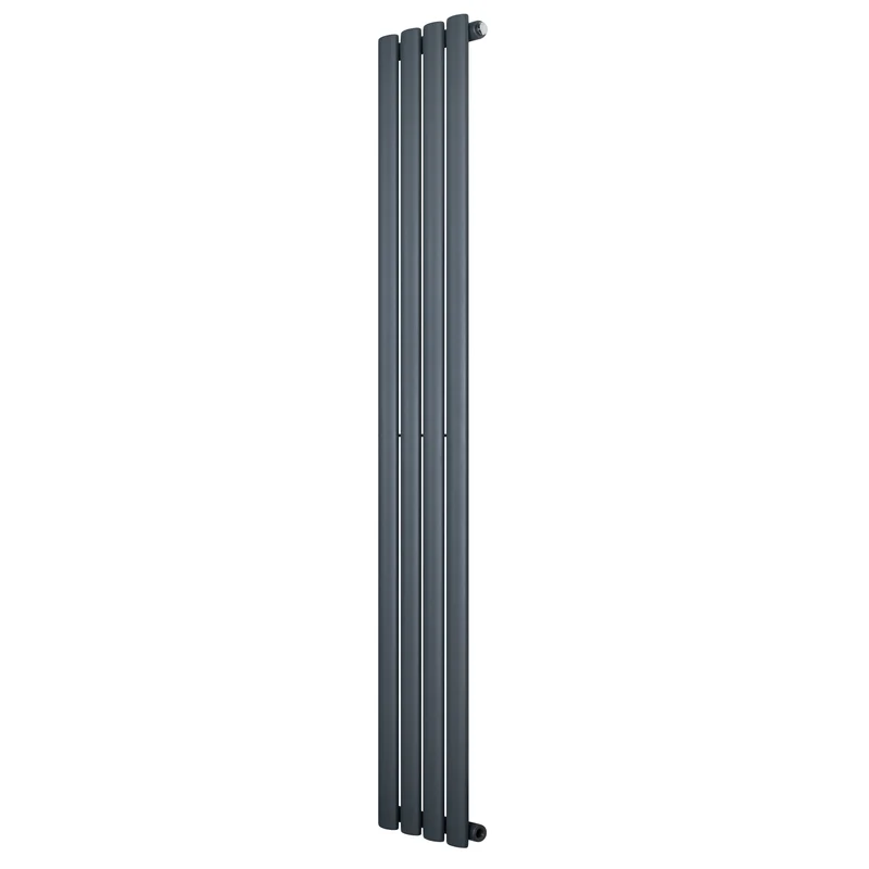 Ovale Design Radiator - 1 Kolom - 1600 mm x 240 mm - Antraciet Grijs