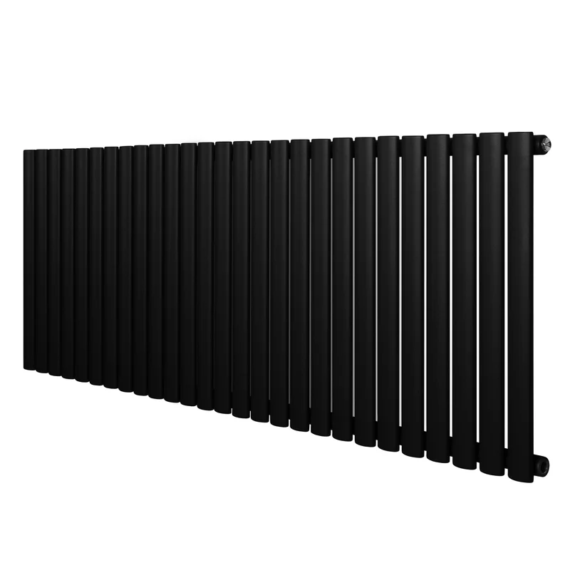 Ovale Design Radiator - 1 Kolom - 600 mm x 1620 mm - Zwart