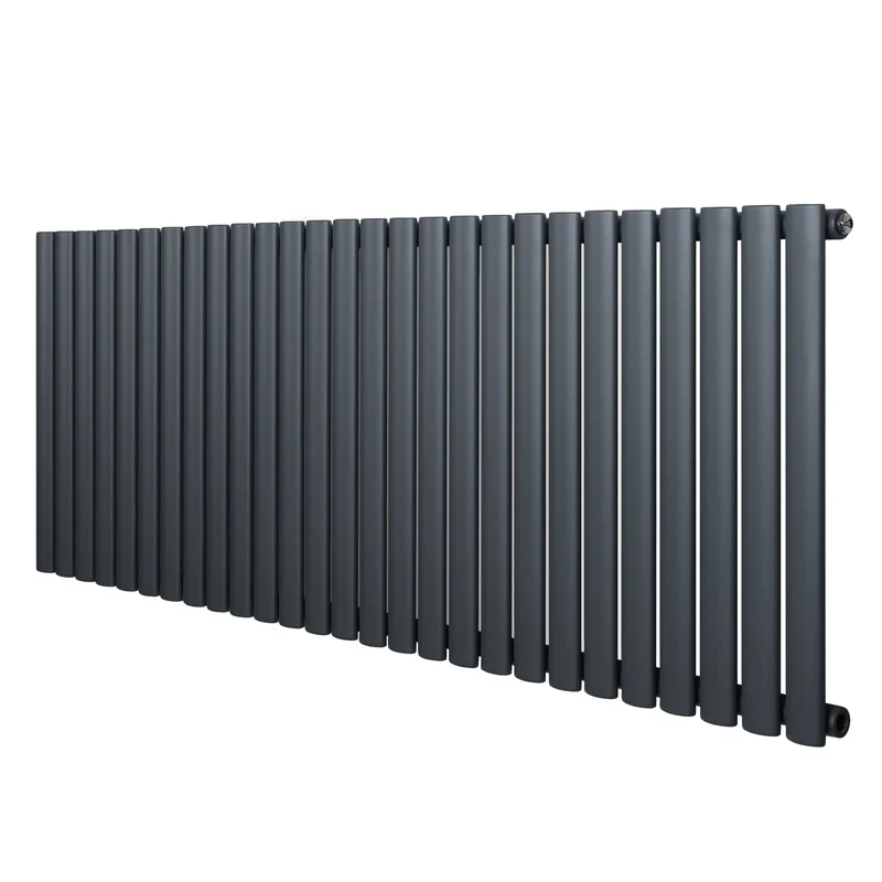 Ovale Design Radiator - 1 Kolom - 600 mm x 1620 mm - Antraciet Grijs