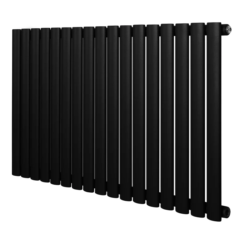 Ovale Design Radiator - 1 Kolom - 600 mm x 1020 mm - Zwart