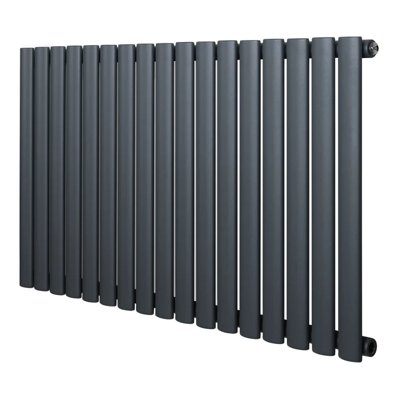 Ovale Design Radiator - 1 Kolom - 600 mm x 1020 mm – Antraciet Grijs
