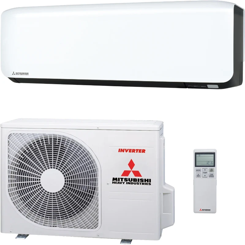 Mitsubishi single-split SRK25ZS-WFB 2,5 kW WIFI Zwart-wit set