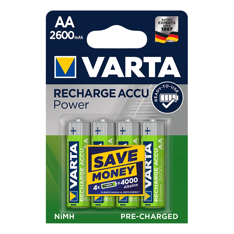 ProPlus Varta Recharge Accu Power AA 2600 mAh 4 stuks in blister