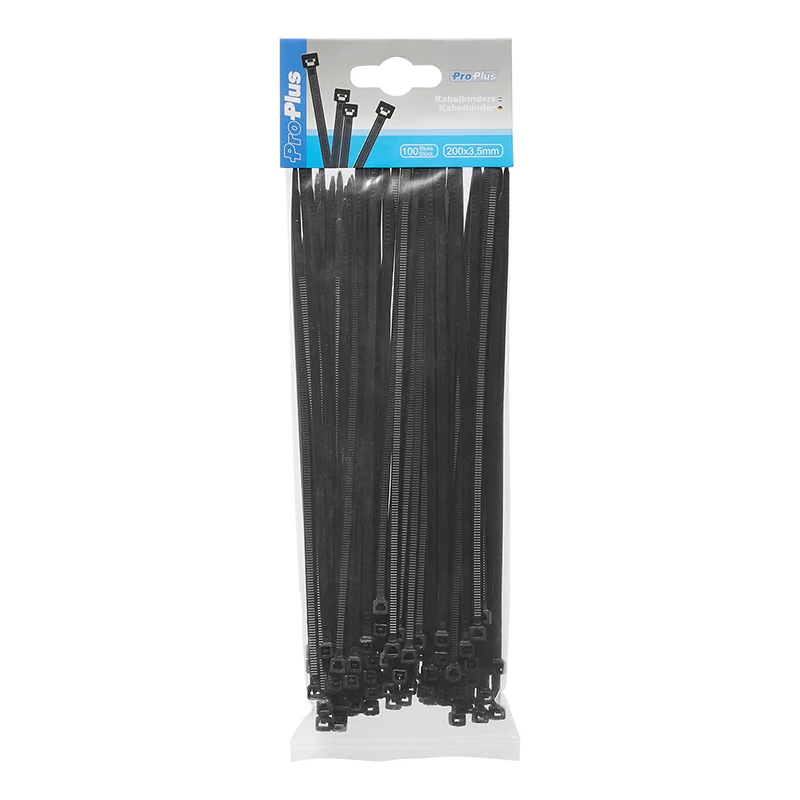 ProPlus Kabelbinders 200x3,5mm 100 stuks zwart