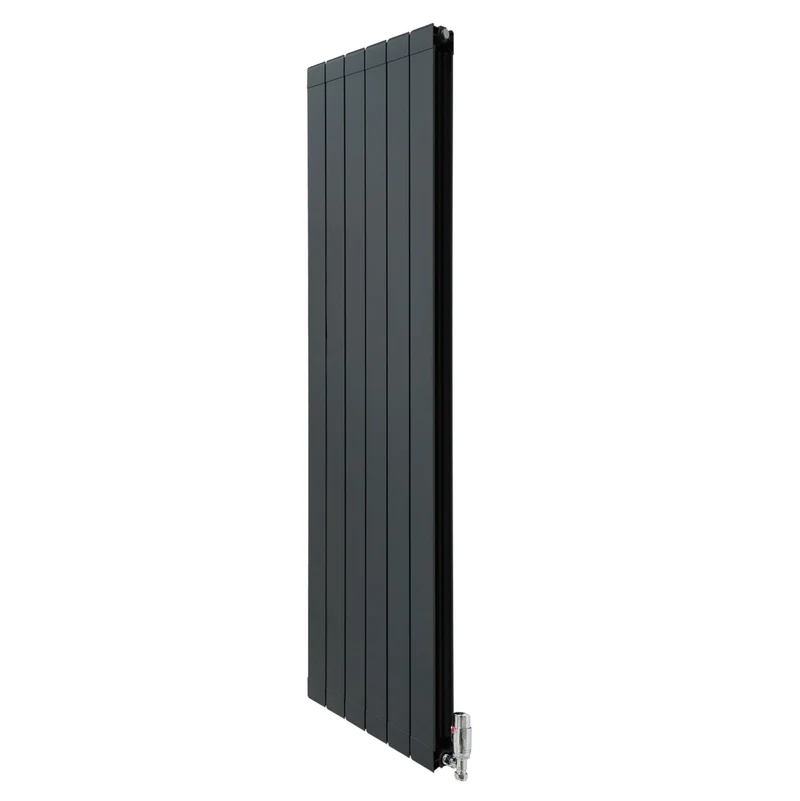 Aluminium Radiator & Kleppen - 1800mm x 475mm - Antraciet Grijs
