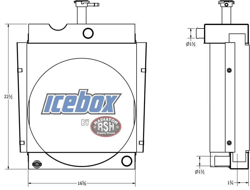White 2-44FL Tractor Radiator # 820225