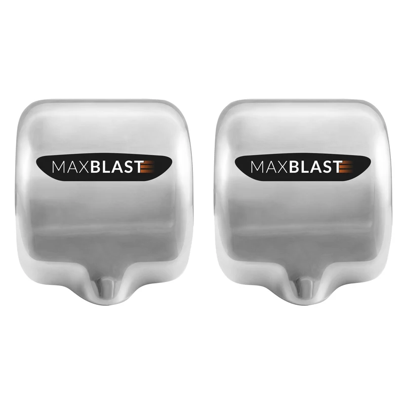2x MAXBLAST Handdroger - RVS - 550W
