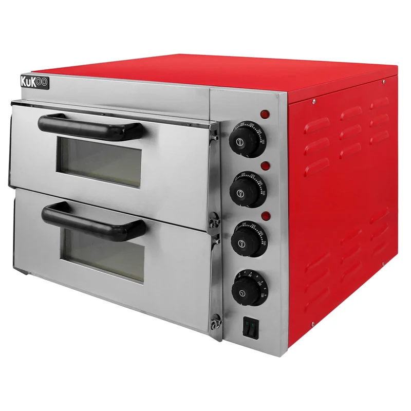 KuKoo Elektrische Pizza Oven Twee Kamers