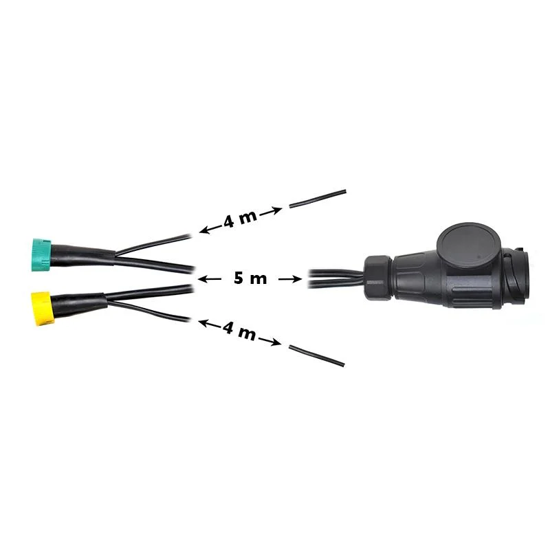 ProPlus Kabelset 5M met stekker 13-polig en 2x connector 5-polig + 4M DC