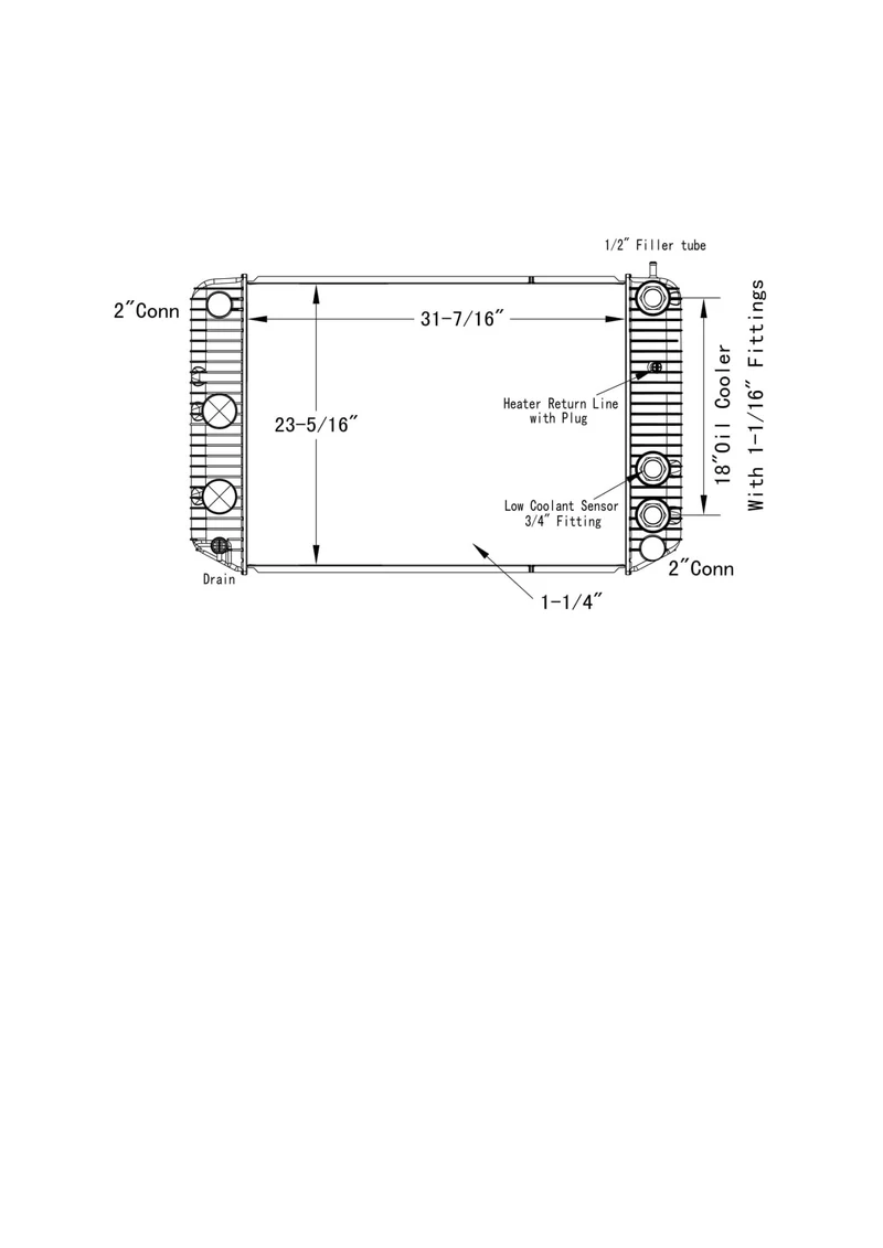 Chevrolet / GMC Kodiak , Topkick Radiator # 602183
