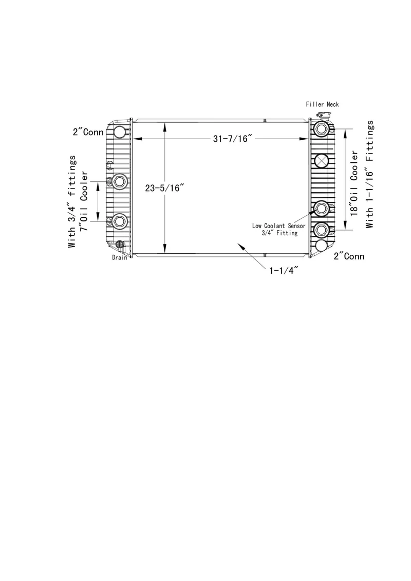 Chevrolet / GMC Kodiak , Topkick Radiator # 602187