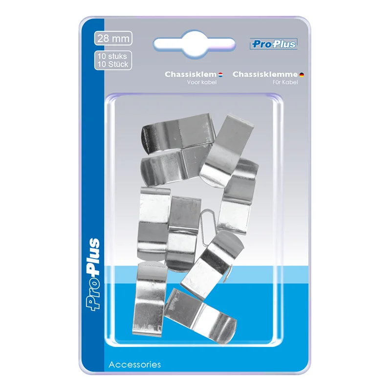 ProPlus Chassisklem 28mm voor kabel 10 stuks in blister
