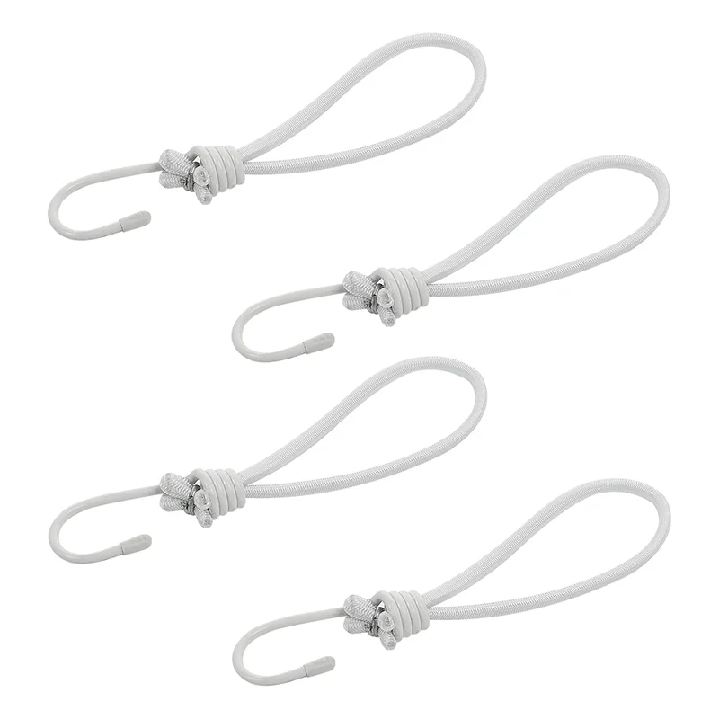 ProPlus Tentspanner met Haak - 20 cm - Elastisch - Wit - 4 stuks