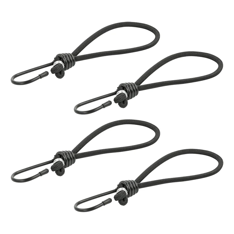 ProPlus Tentspanner met Haak - 20 cm - Elastisch - Zwart - 4 stuks