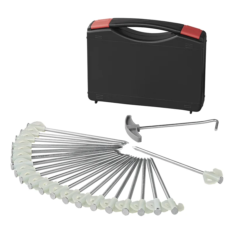 ProPlus Rotspen 20 cm metaal met glow-in-the-dark haak - set van 20 stuks in koffer