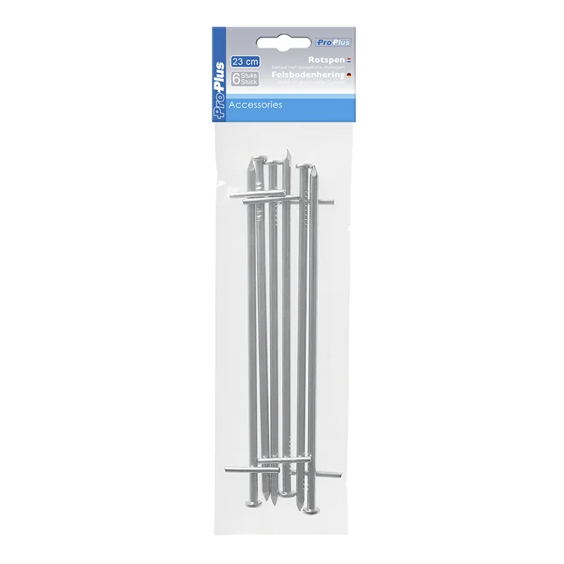 ProPlus Rotspen 23cm metaal met aangelaste dwarspen 6 stuks in polybag