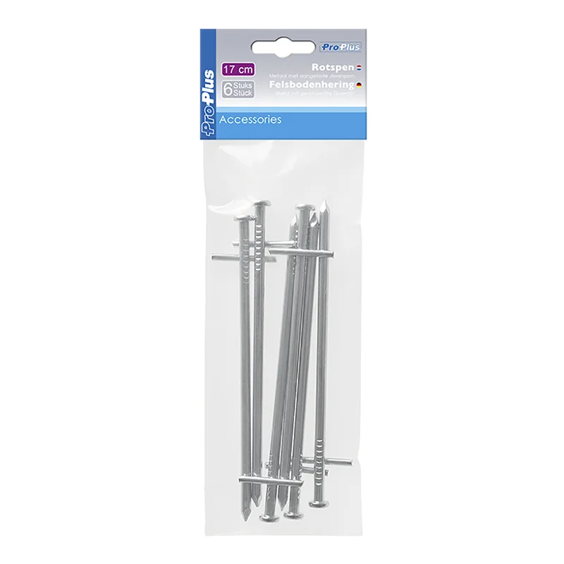 ProPlus Rotspen 17cm metaal met aangelaste dwarspen 6 stuks in polybag