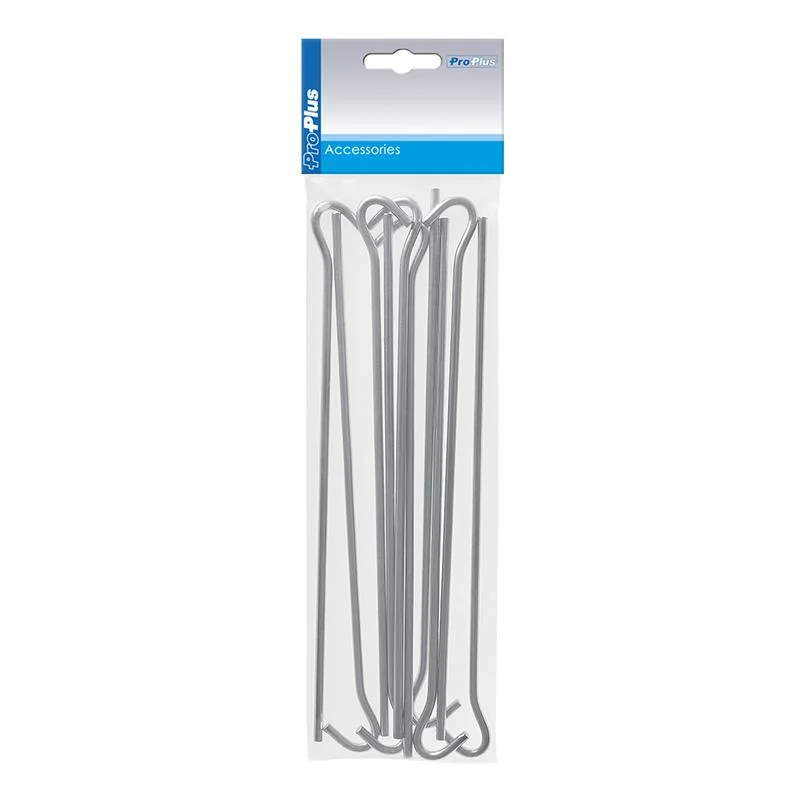 ProPlus Tentharing 25cm metaal met open oog 10 stuks in polybag