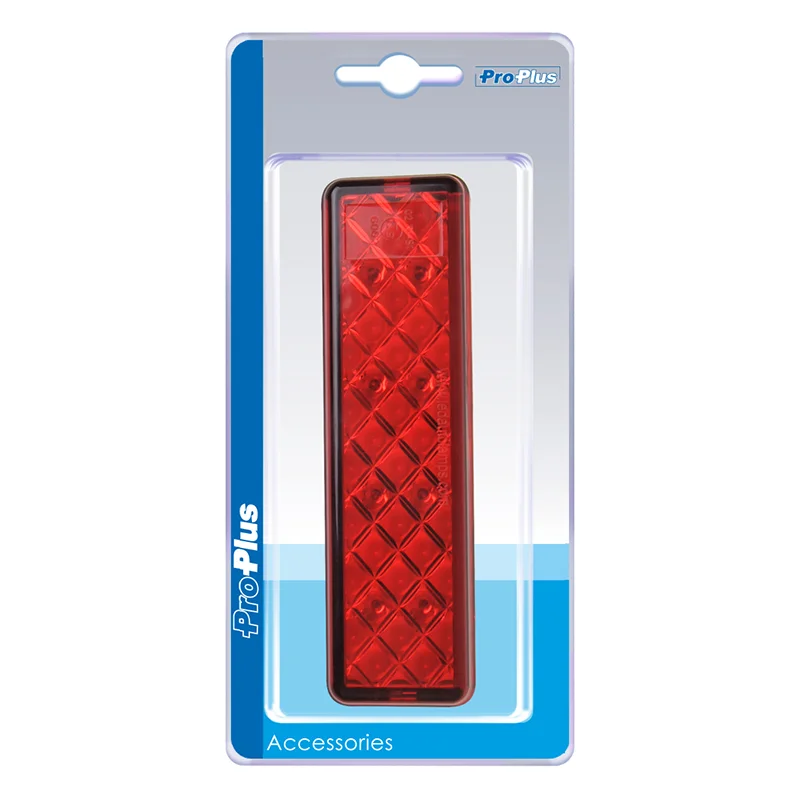 ProPlus Achterlicht 12/24V 2 functies 135x38mm LED met houder zwart in blister