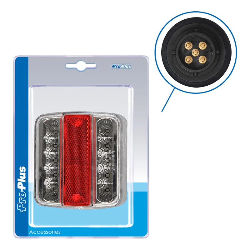 ProPlus Achterlicht 4 functies 98x105mm 14LED met 5-pin EC in blister