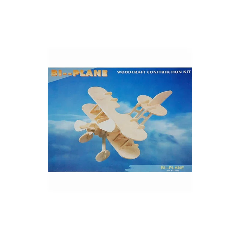 Houten bouwpakket bi-plane #3129