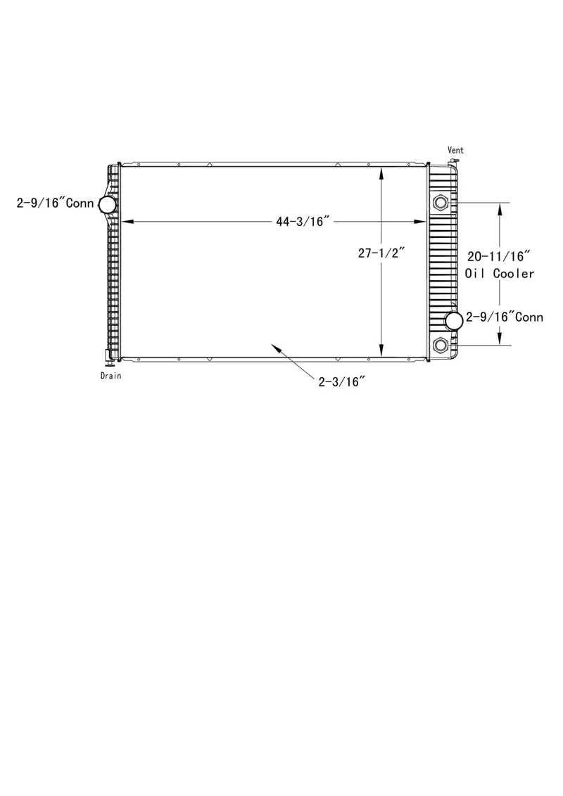 International 74007600 Radiator # 603343