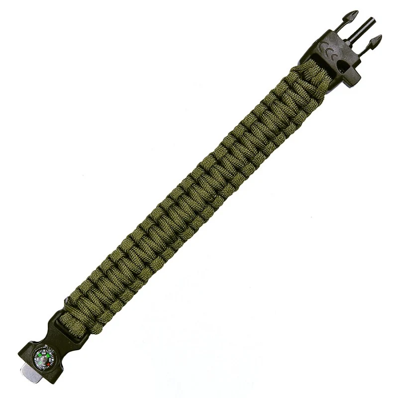Paracord survival kompas 8 inch JYFPB04 - Groen