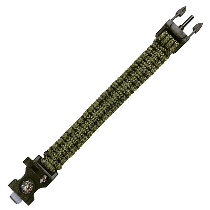 Paracord survival combi buckle 9 inch JYFPB02 - Groen