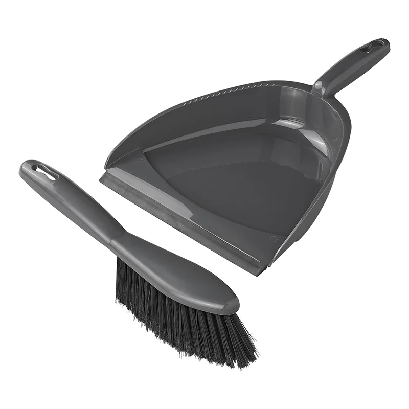ProPlus Stoffer en Blik - 22 x 33 cm - Grijs/Zwart