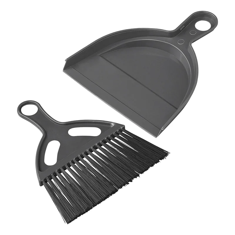 ProPlus Mini Stoffer en Blik - 17 x 1.5 cm - Zwart/Grijs