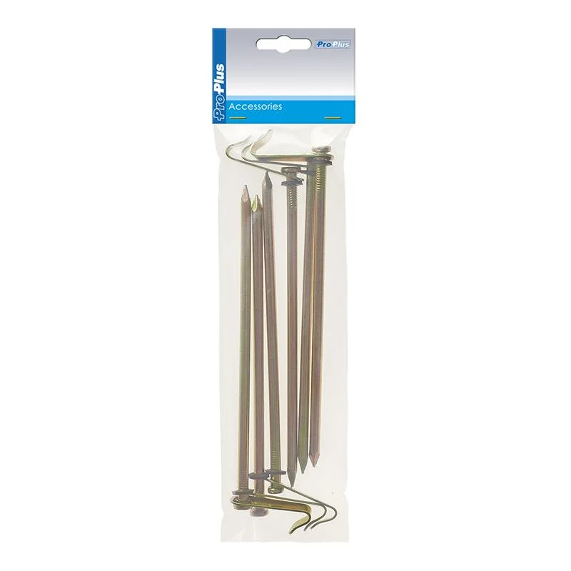 ProPlus Rotspen 21cm metaal met haak 6 stuks in polybag