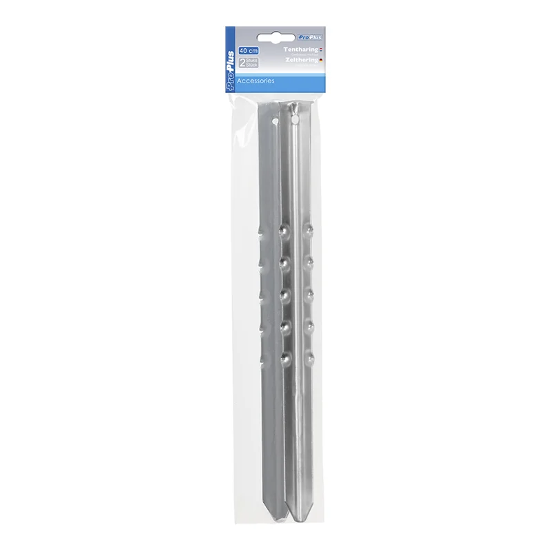 ProPlus Tentharing 40cm metaal geribbeld 2 stuks in polybag