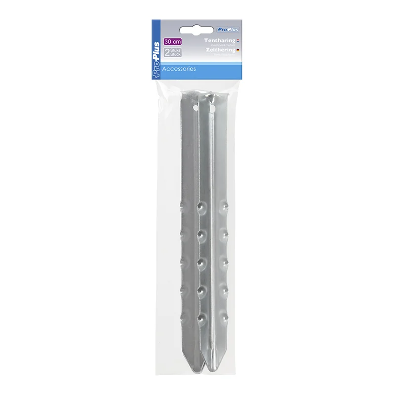 ProPlus Tentharing 30cm metaal geribbeld 2 stuks in polybag