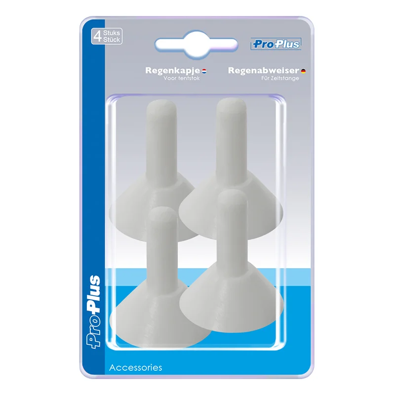 ProPlus Regenkapje voor tentstok 4 stuks in blister