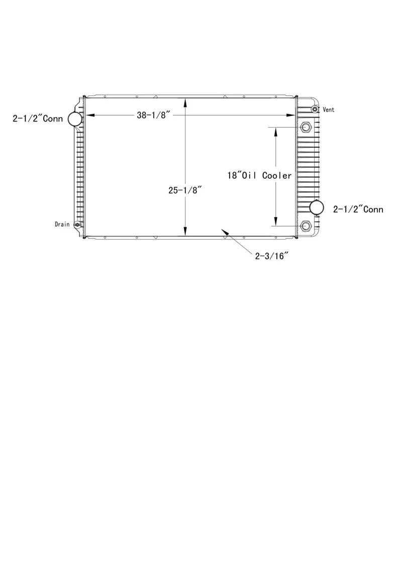 International 7300, 7400, 7600 Radiator # 603188