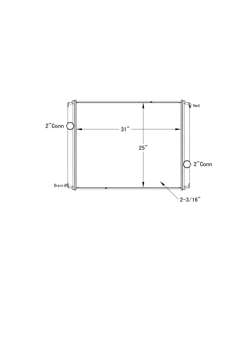 Bluebird Bus Radiator # 603076