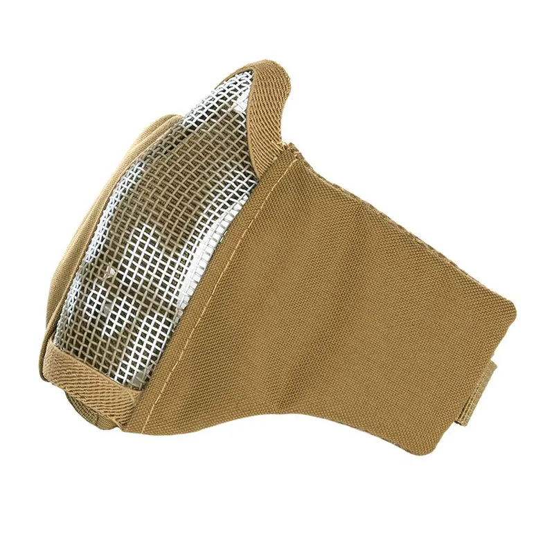 Airsoft face mask nylon/mesh with skull - Coyote