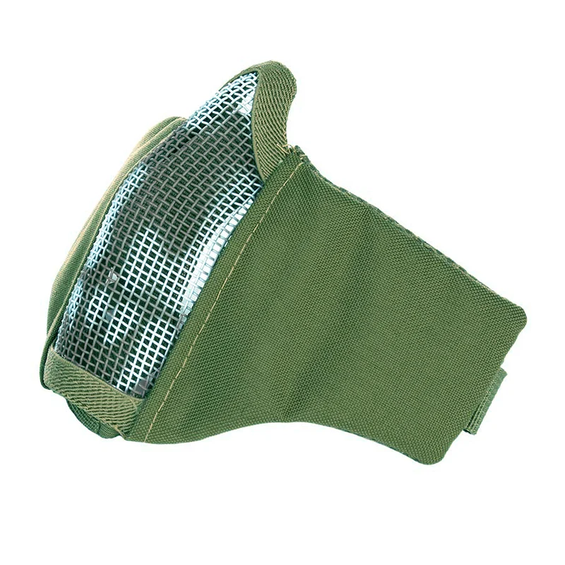Airsoft face mask nylon/mesh with skull - Groen