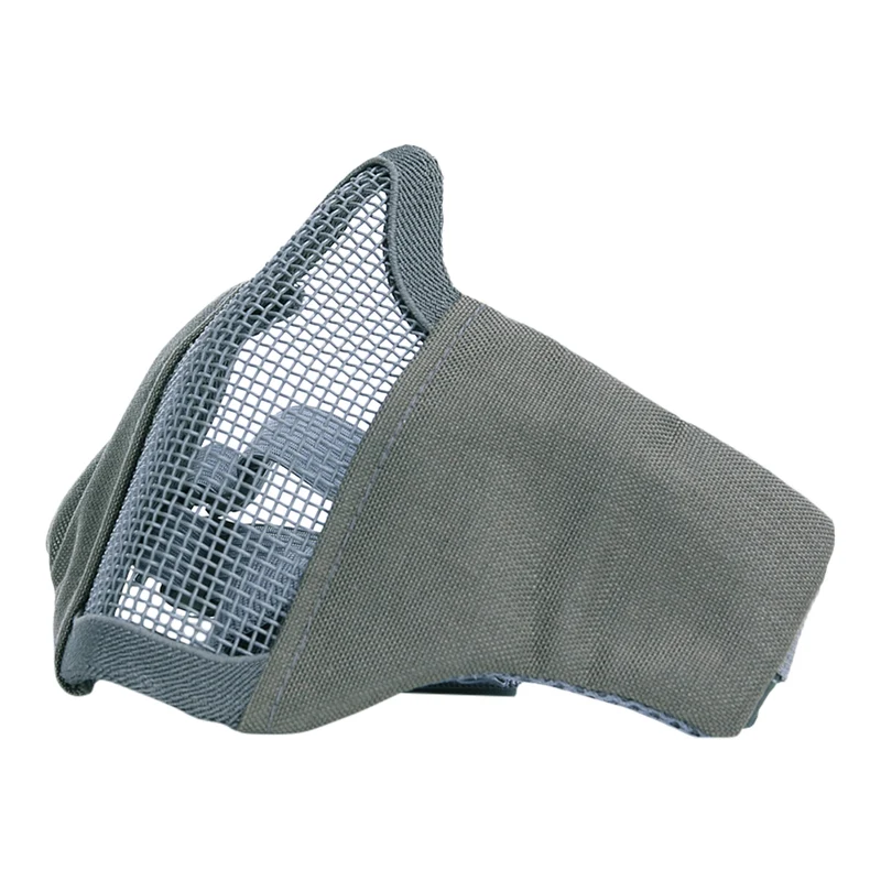 Airsoft face mask nylon/mesh - Grijs