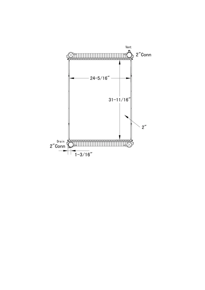 Freightliner M2 Business Class Radiator # 601170