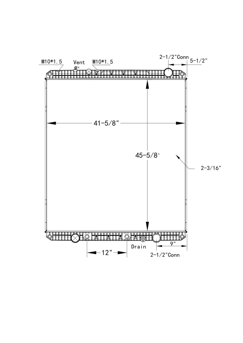 Freightliner Coronado Radiator # 601144