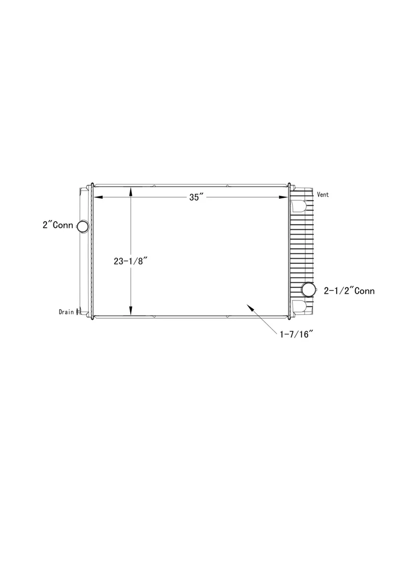Ford LT7500 , LT8500 Radiator # 600092
