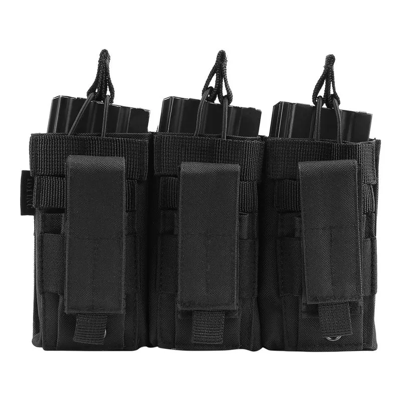 Triple kangaroo M4 mag pouch - Zwart