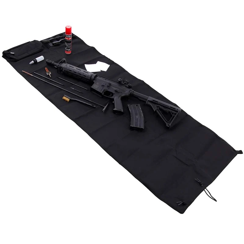 Geweer onderhoudsmat groot 130 cm - Zwart