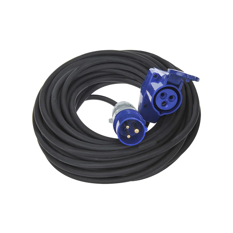 ProPlus CEE verlengkabel 20M met haakse contrastekker + Schuko stopcontact 3x2,5mm²