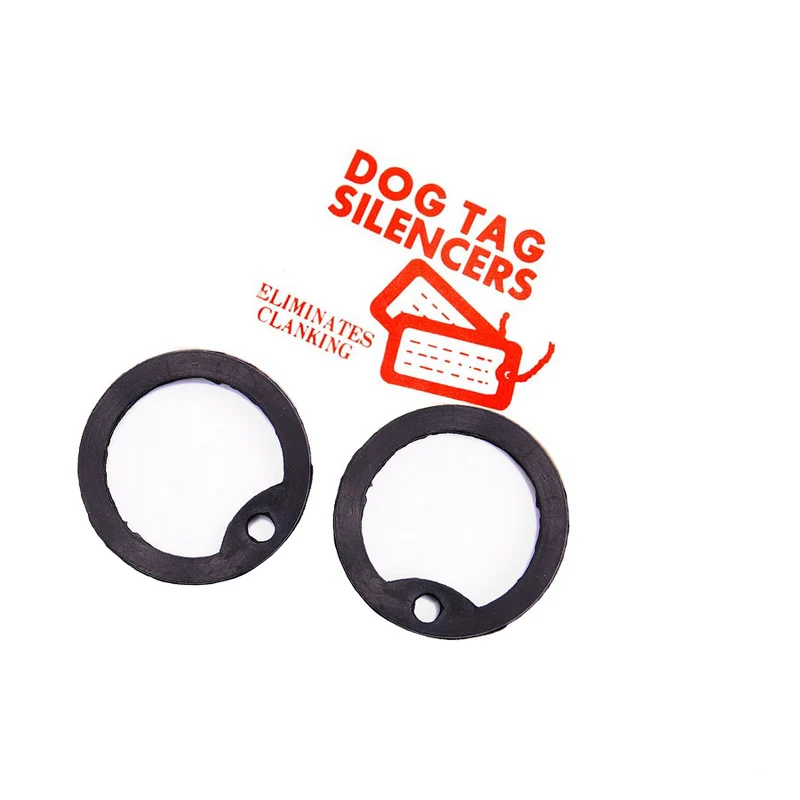 Dog tag rubber - Zwart