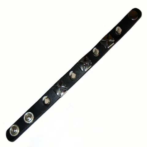 Armband ijzeren kruis - Zwart