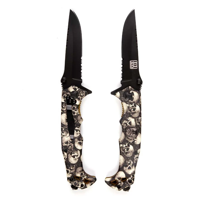 Mes Skull + clip 016942 - Zwart